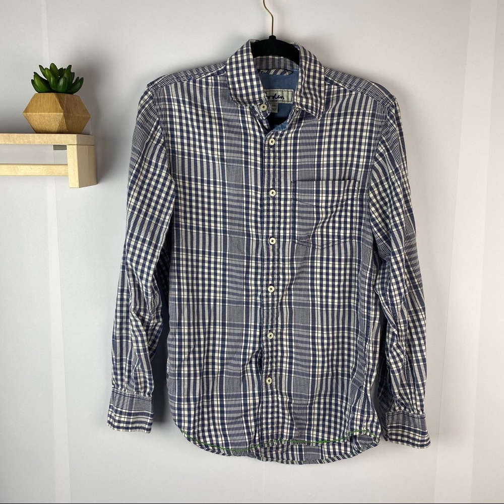 Boden plaid button down shirt‎ blue size XS